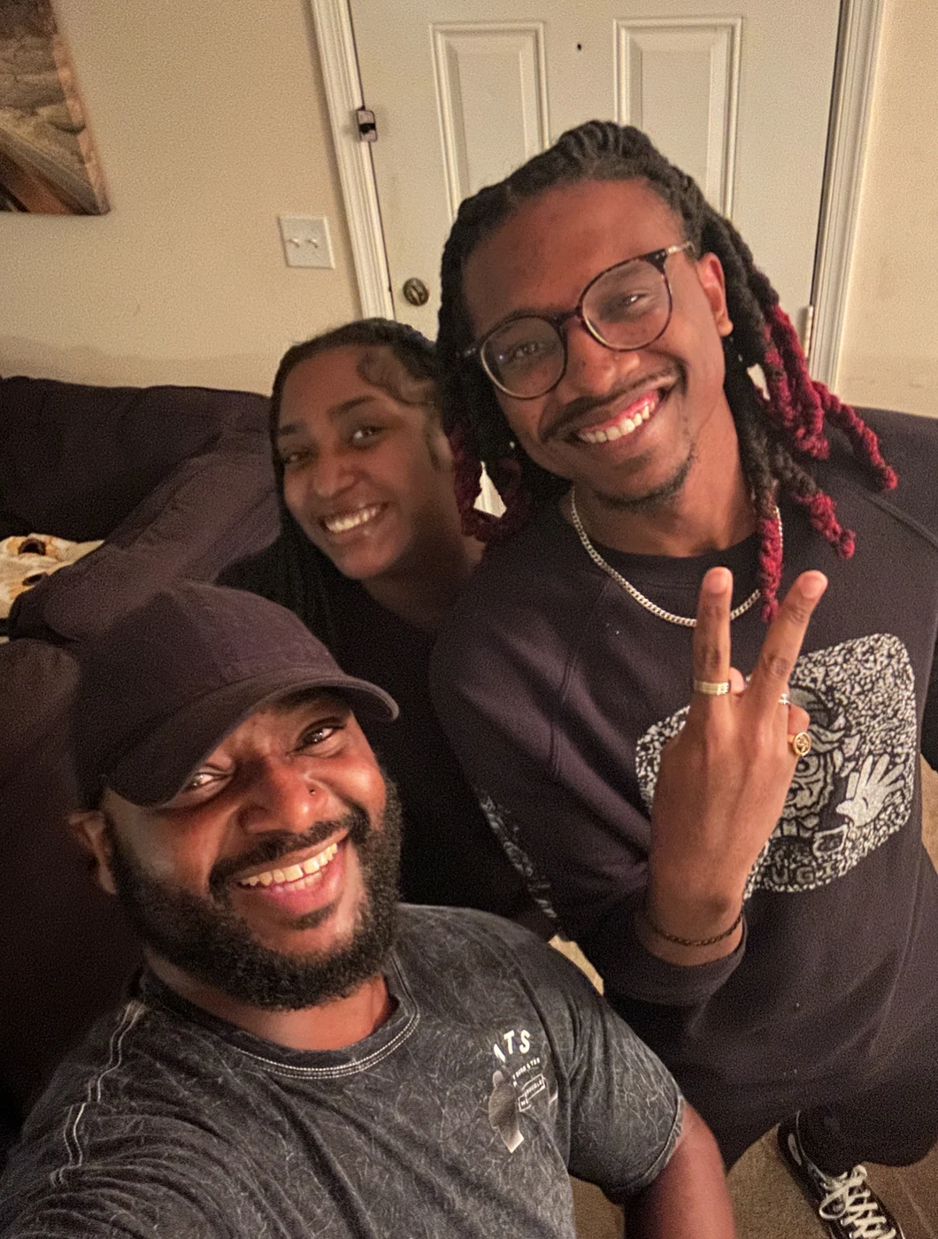 Charles Taylor with family and friends